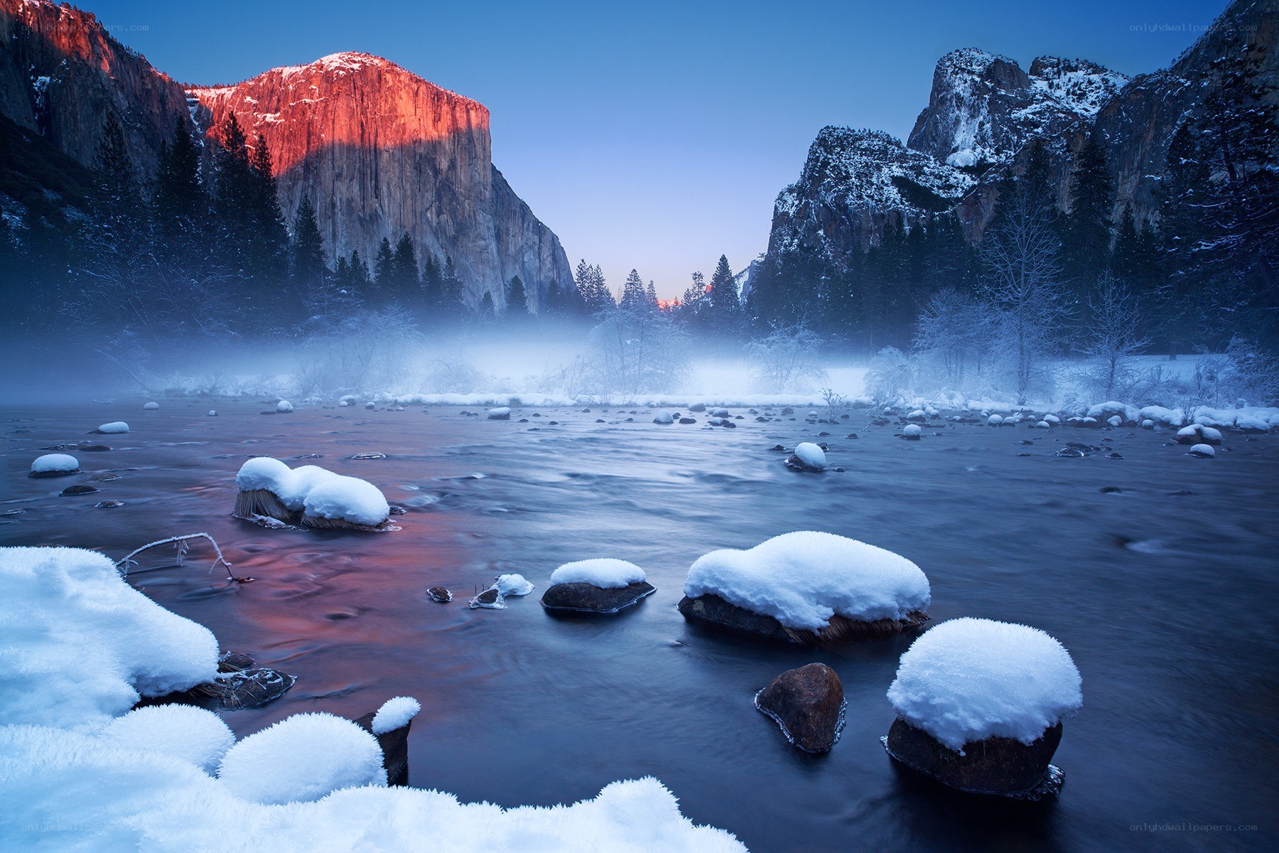 Yosemite winter sunrise