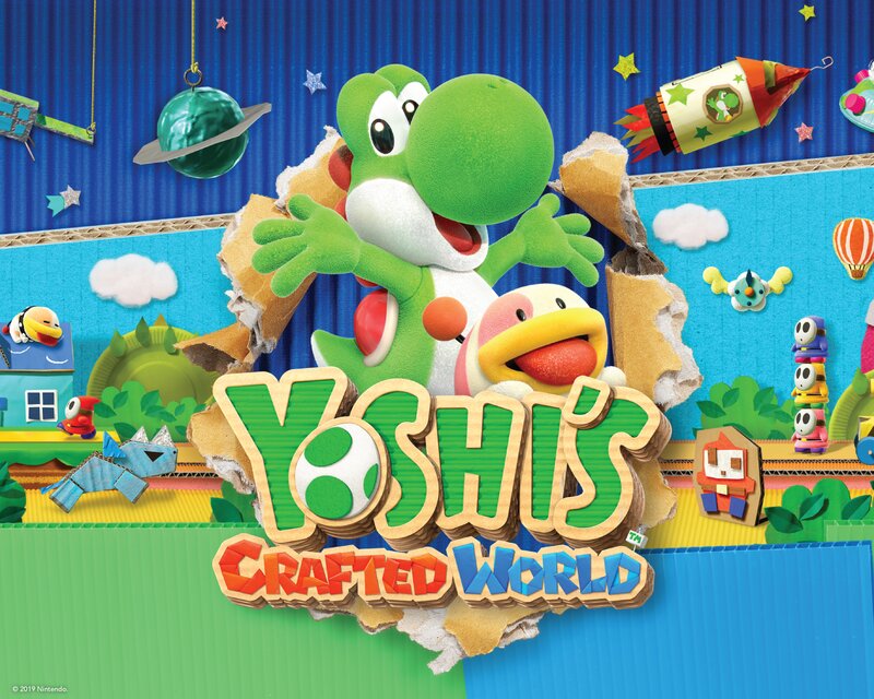 Yoshi Breaking Through Cardboard
