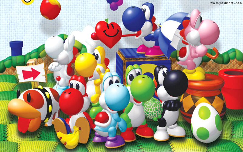 Yoshi characters group portrait