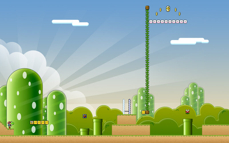 Yoshi in a Level — Green