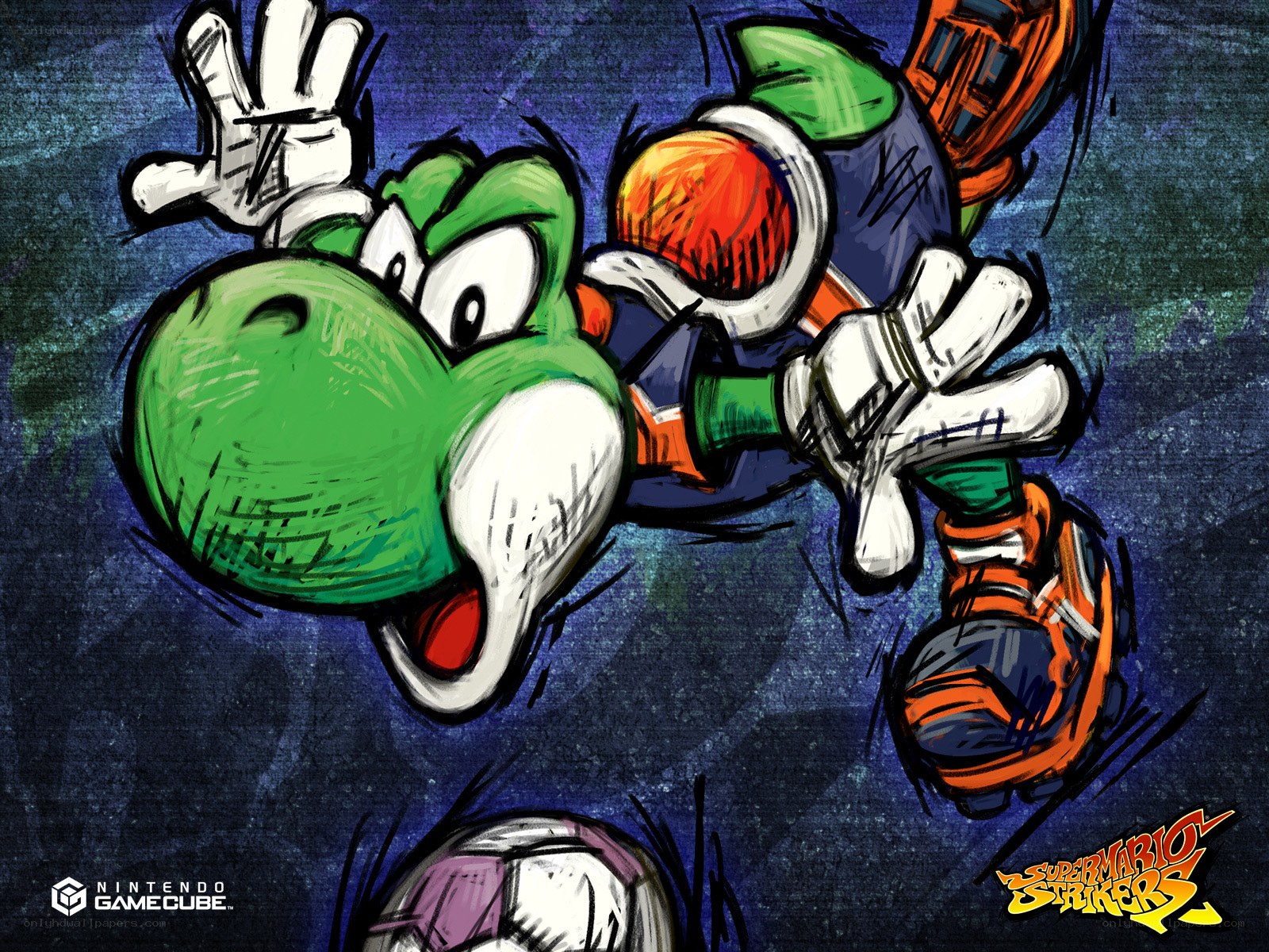 Yoshi in Super Mario Strikers