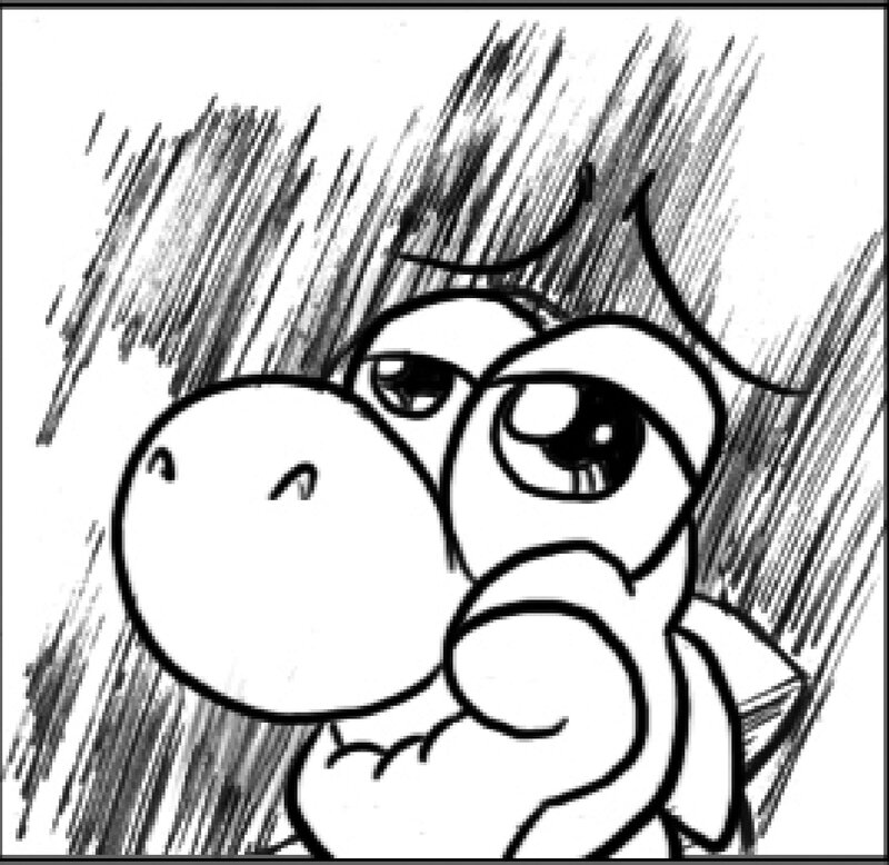 Yoshi in the rain