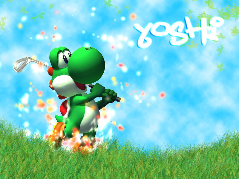 Yoshi playing golf