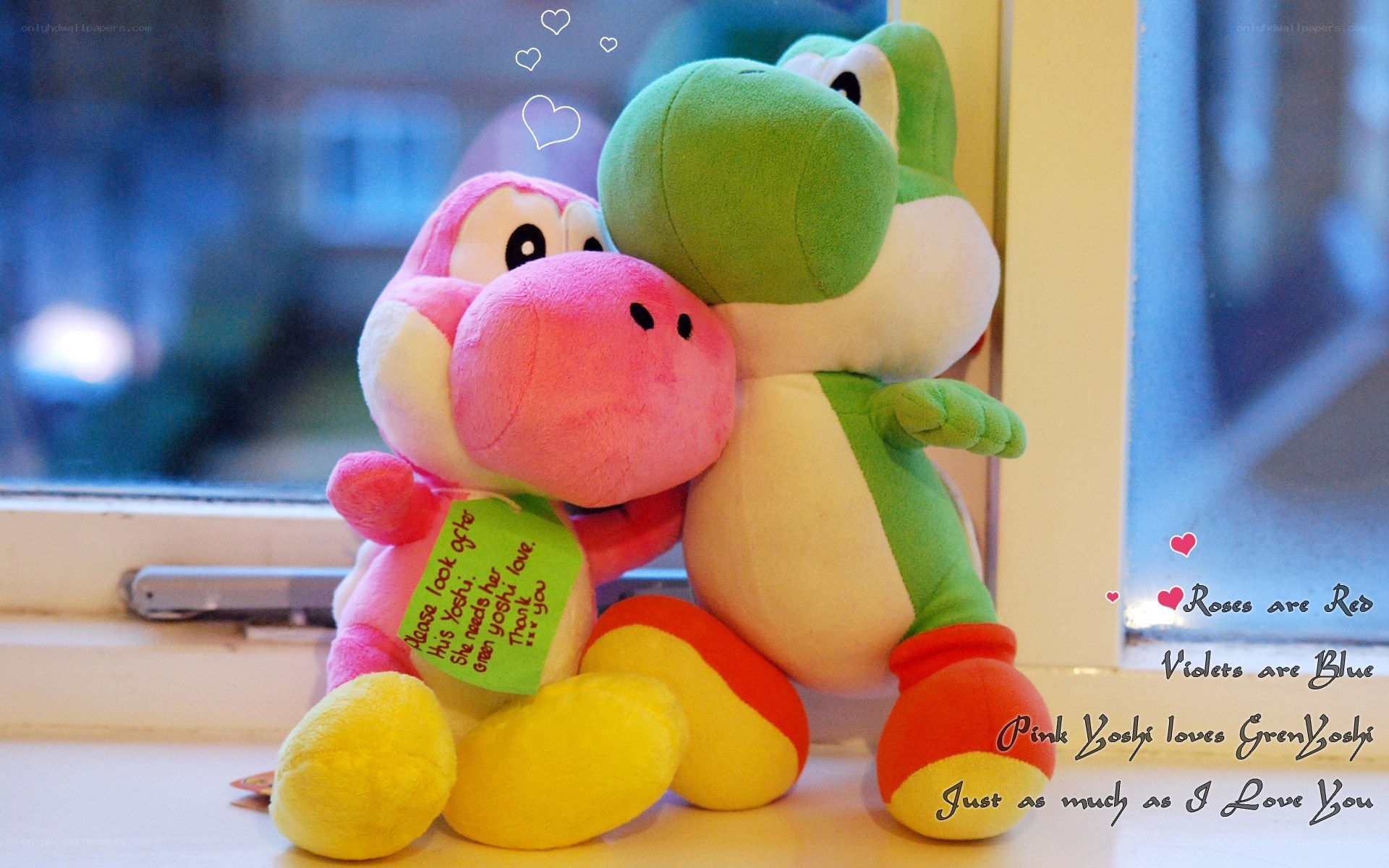 Yoshi plush toys together