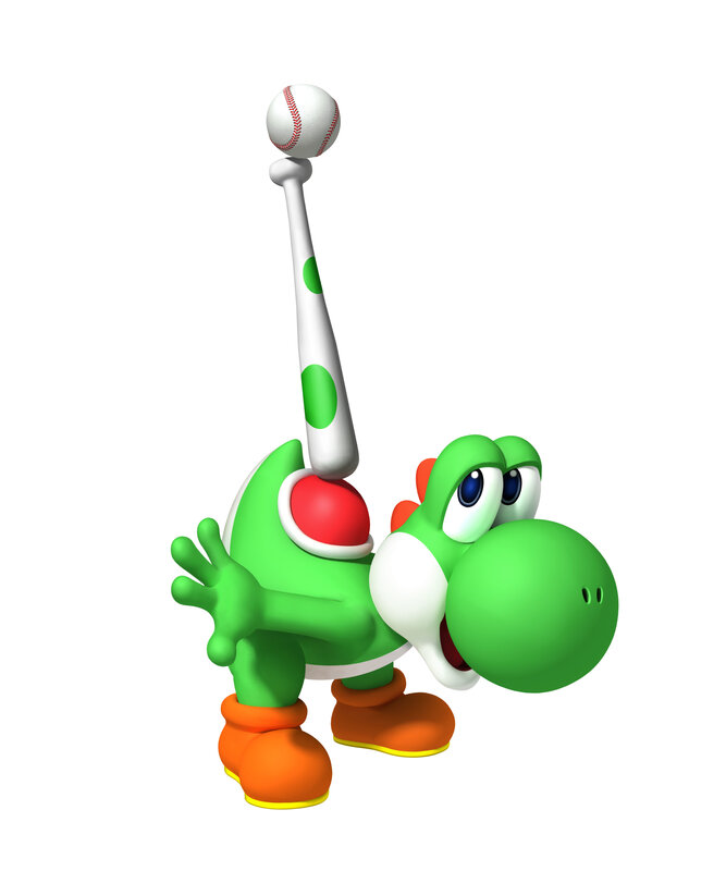 Yoshi with baseball bat