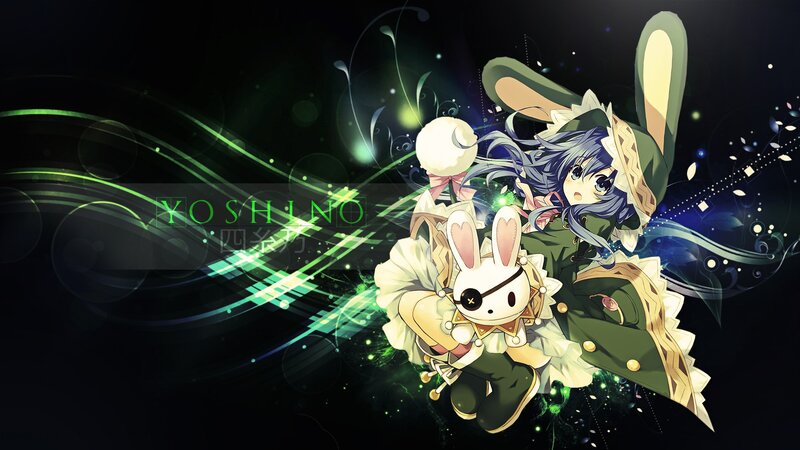 Yoshino and a bunny character