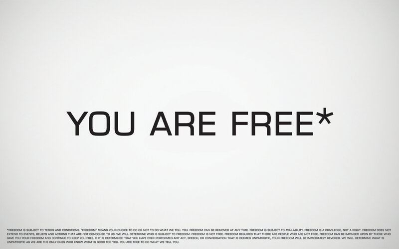 You Are Free message