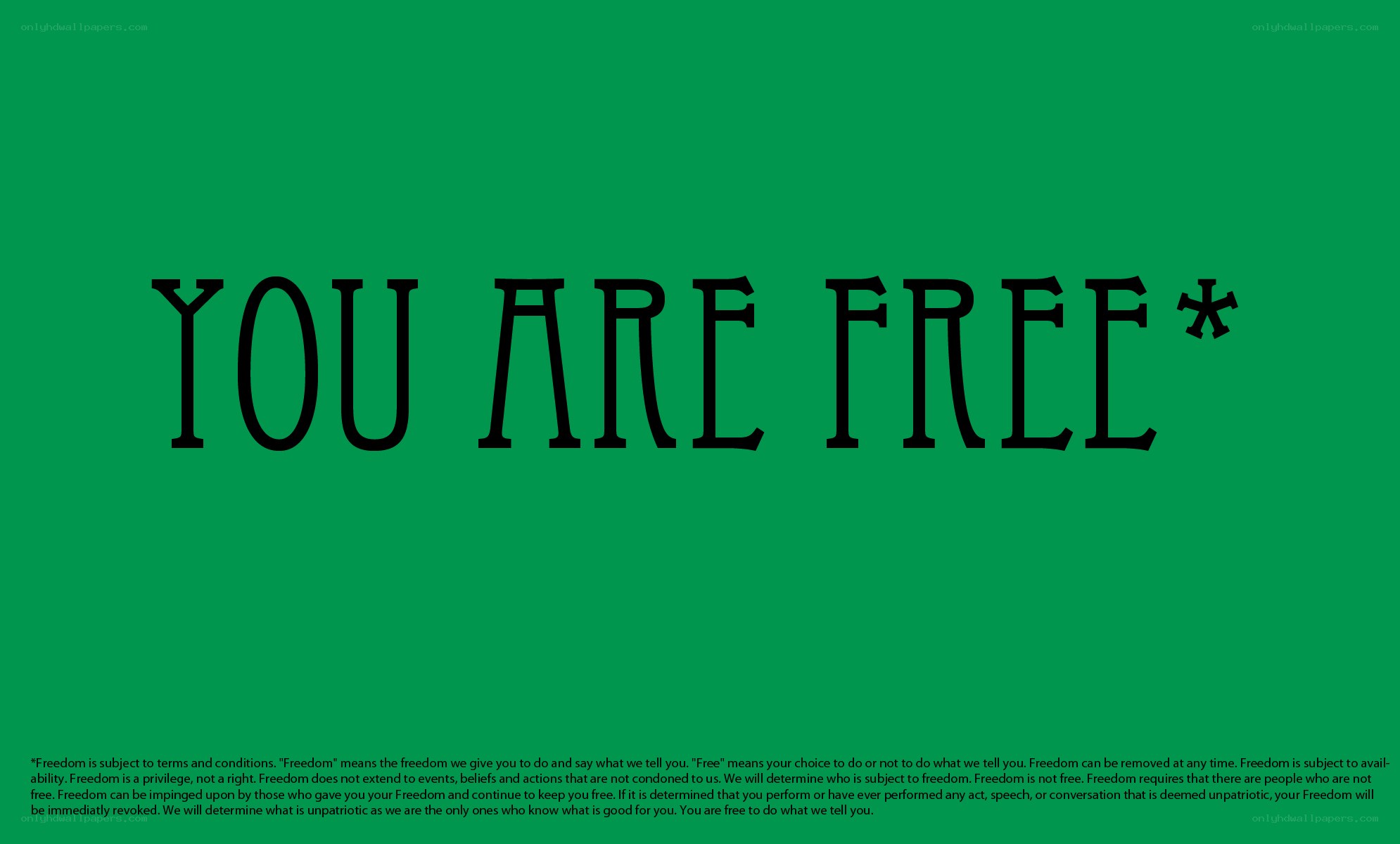 you are free message