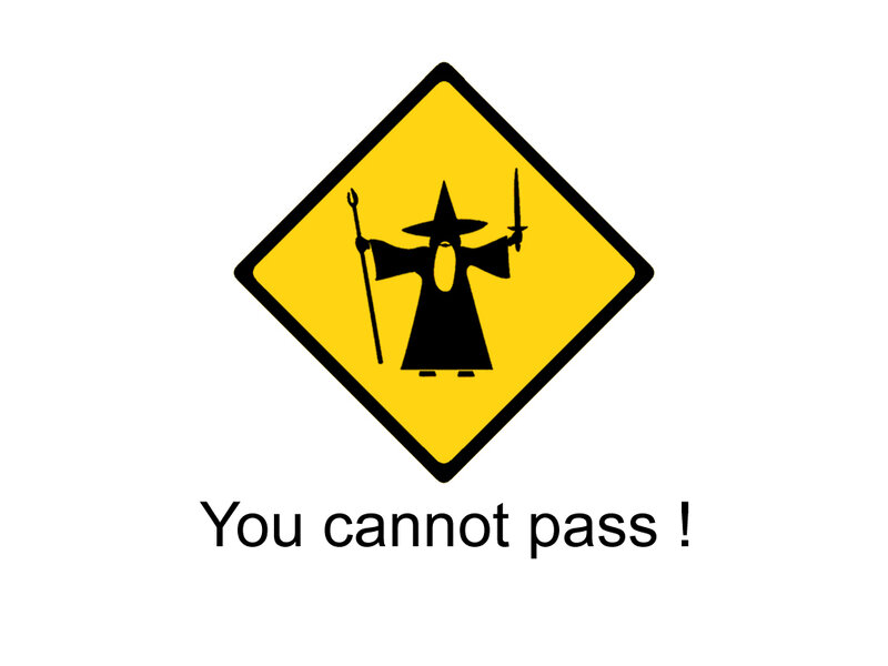 You cannot pass sign