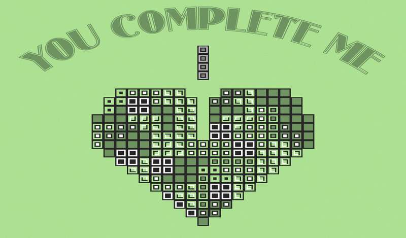 You Complete Me heart