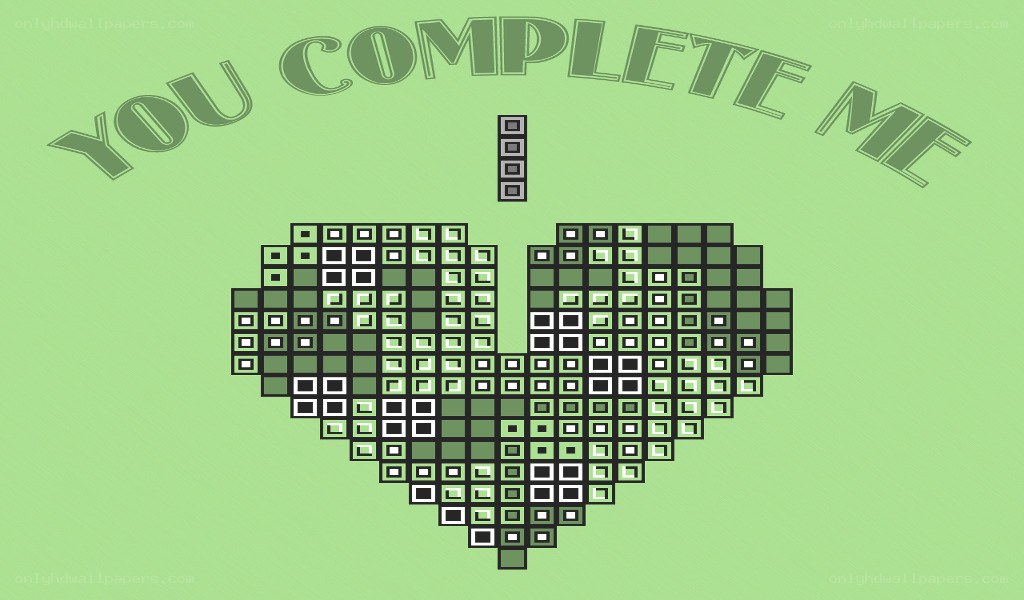 You Complete Me heart