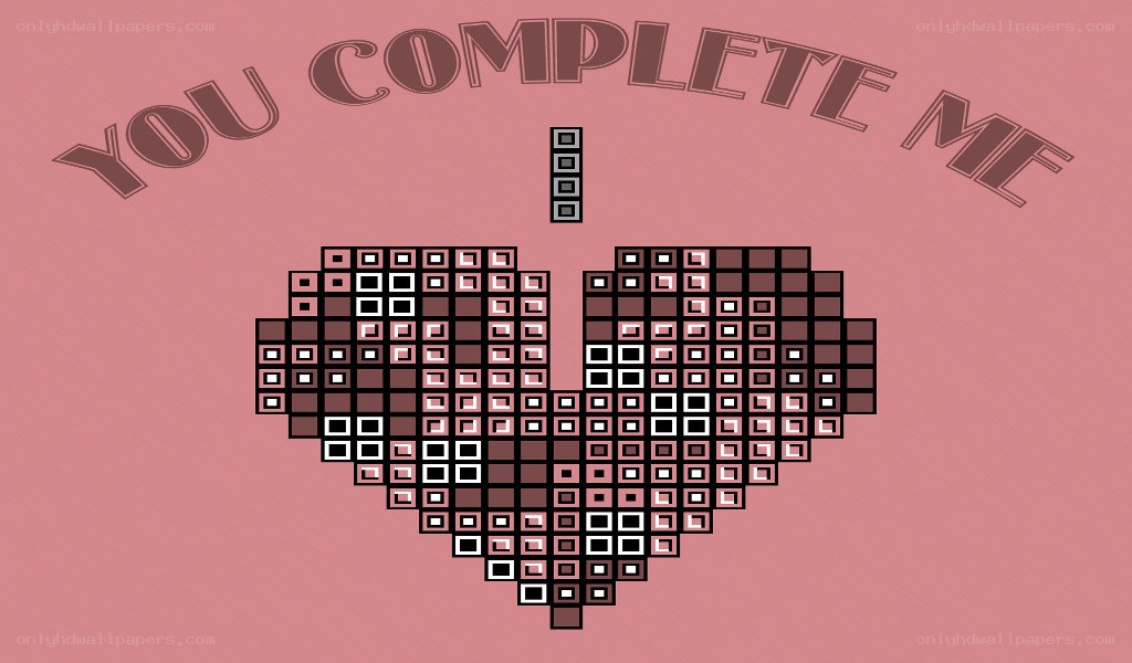 You Complete Me heart design