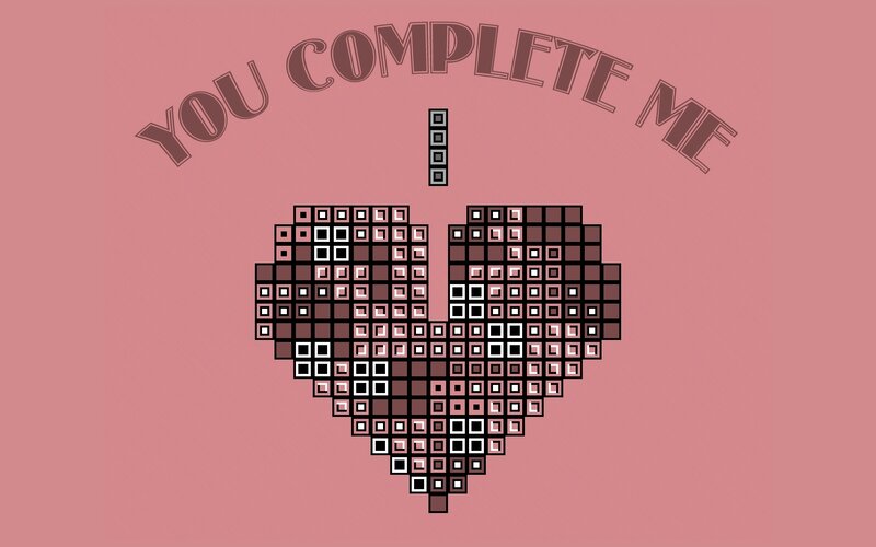 You Complete Me heart