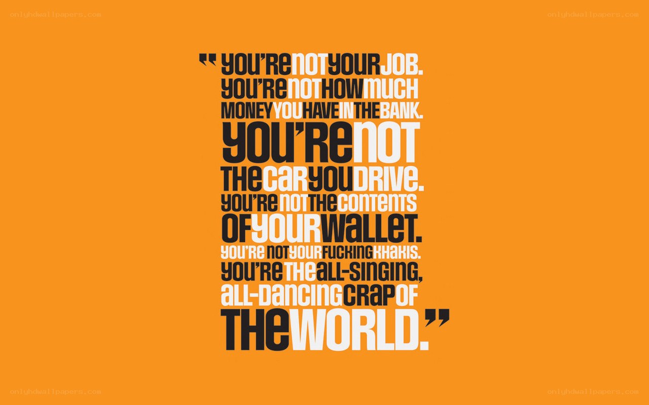 you're not the world