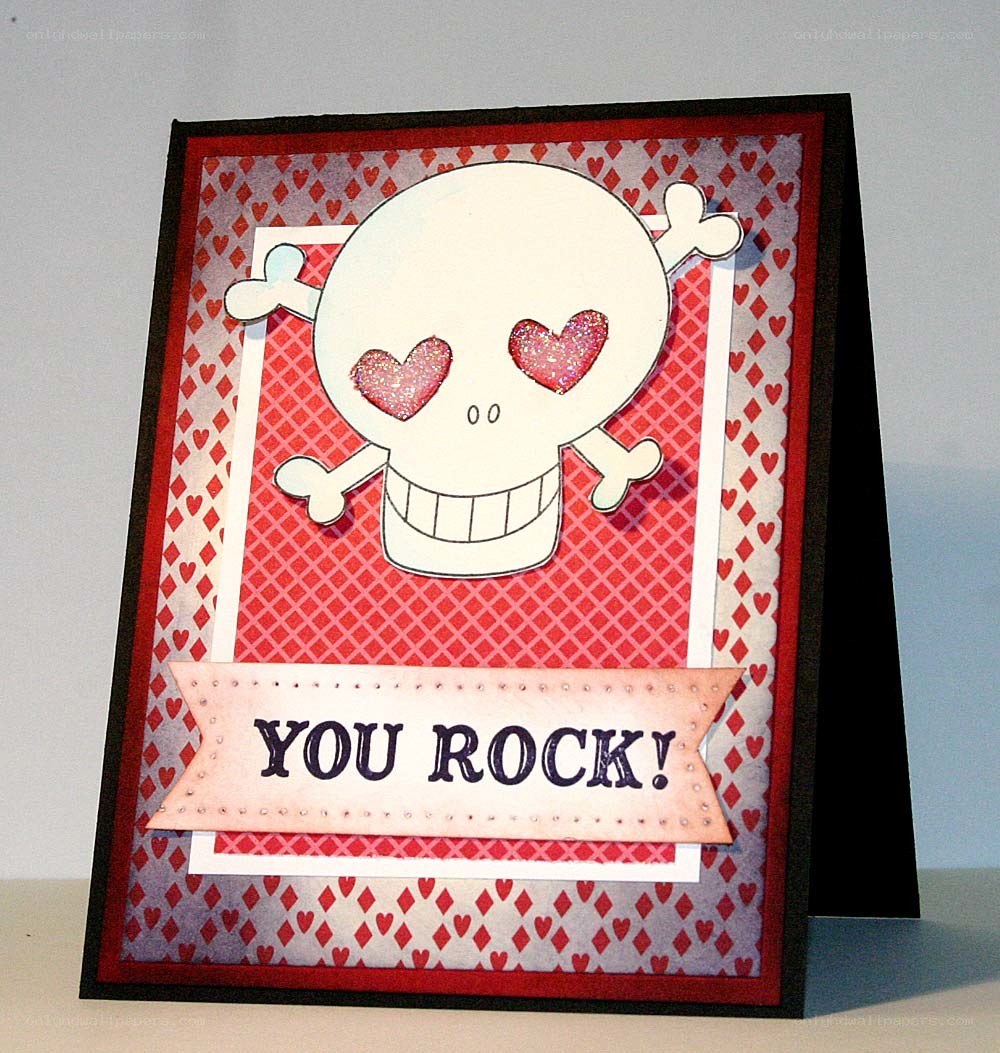 You Rock Card with Skull