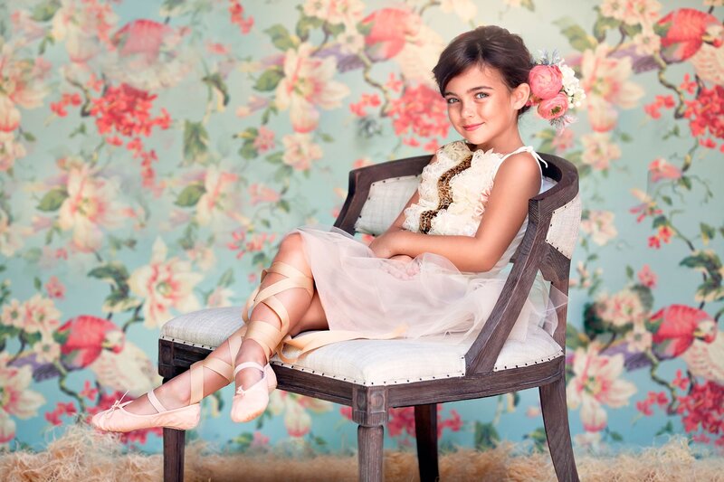 Young Ballerina Girl — Blue