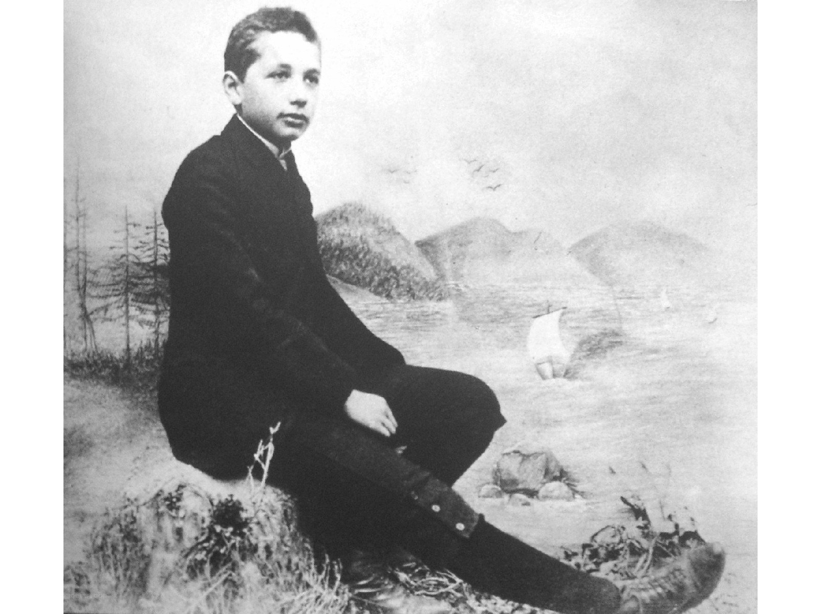 Young boy in formal attire