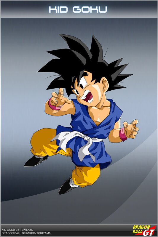 Young Boy in Martial Arts Pose — Blue