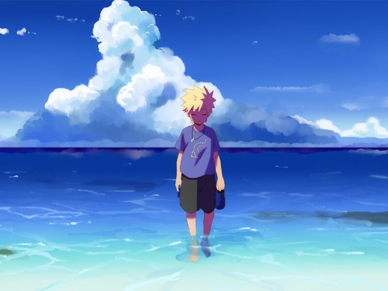 Young Boy in Ocean