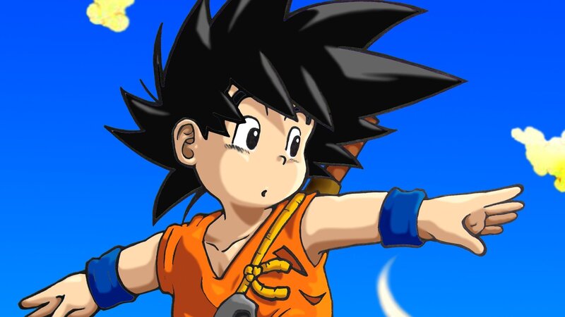 Young Boy in Orange Shirt — Blue