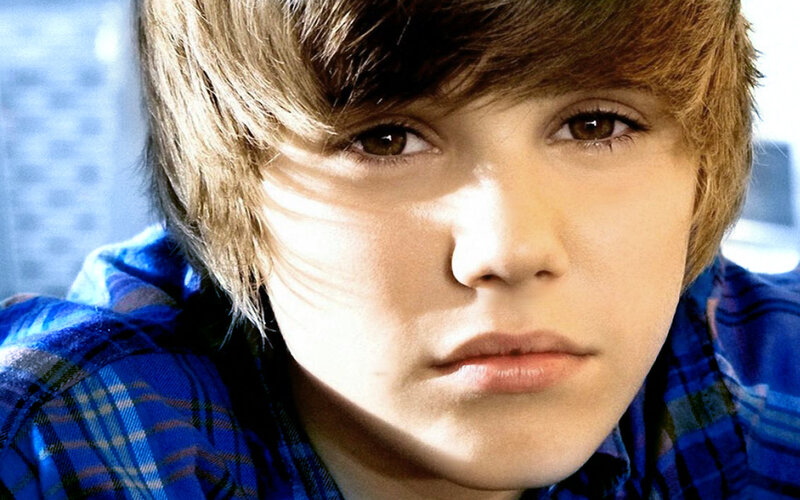 Young Boy in Plaid Shirt — Blue