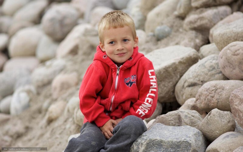 Young Boy in Red Hoodie — Calm