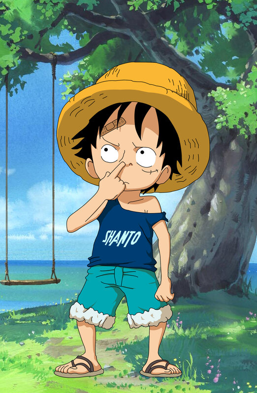 Young Boy in Straw Hat — Green, Serene
