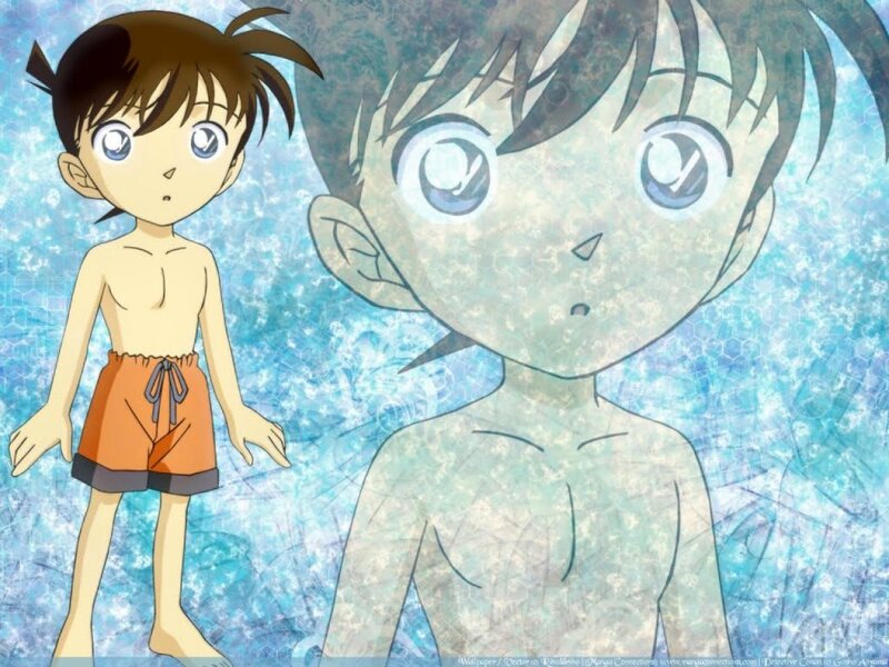 Young Boy in Swim Trunks