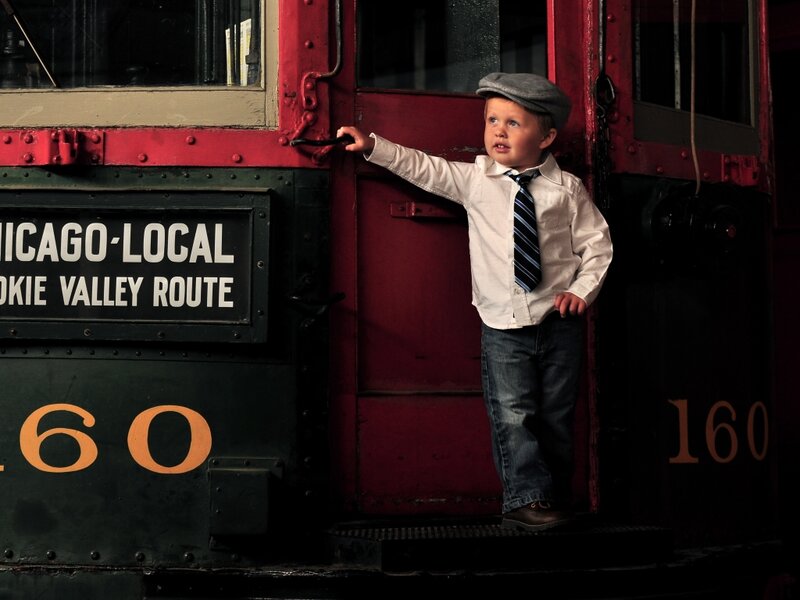 Young Boy on Train