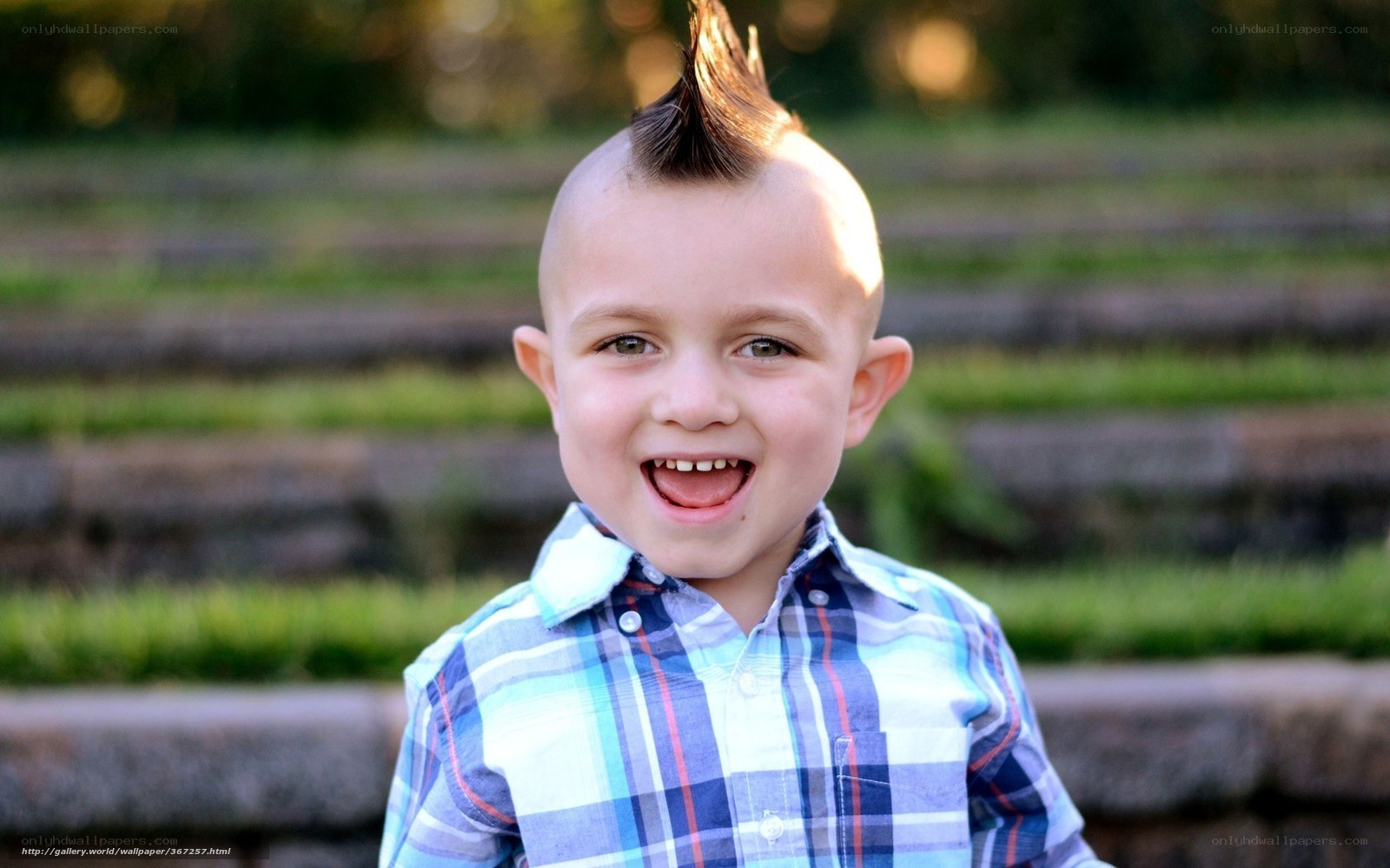 young boy with mohawk