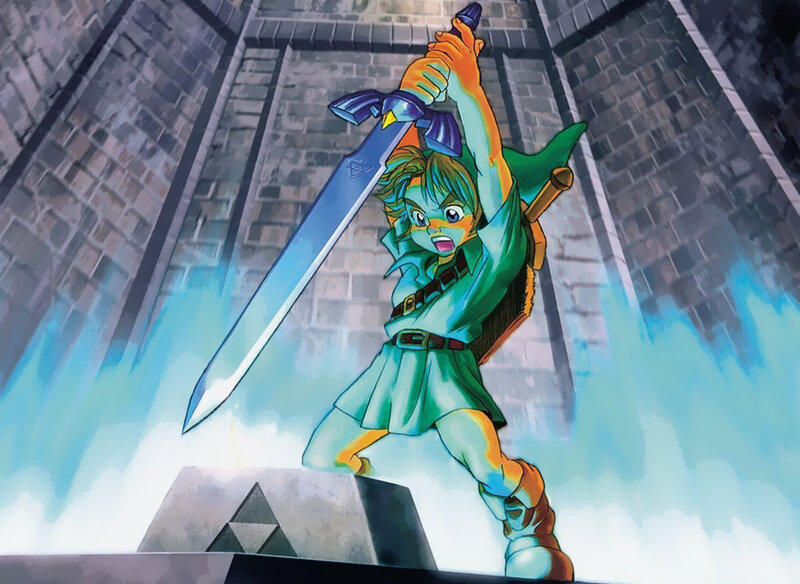 Young Boy with Sword — Green