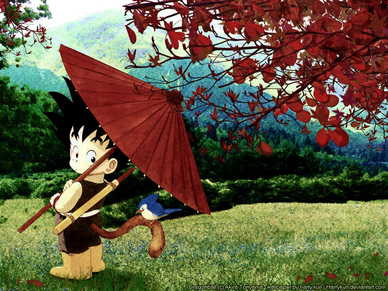 Young Boy with Umbrella — Green