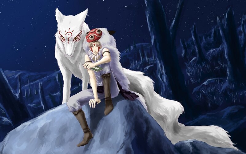Young Boy with White Fox