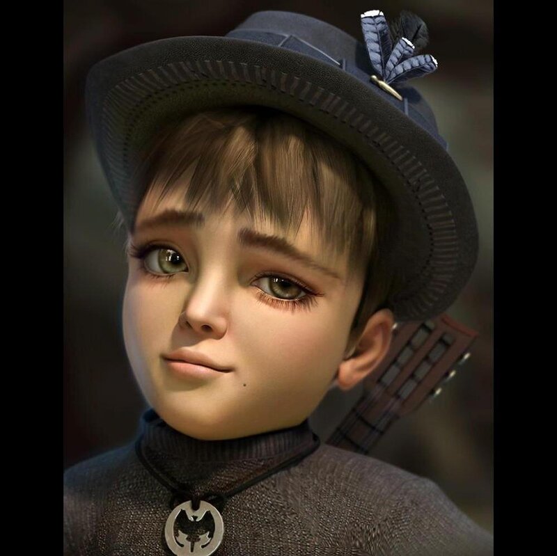 Young Character in Hat