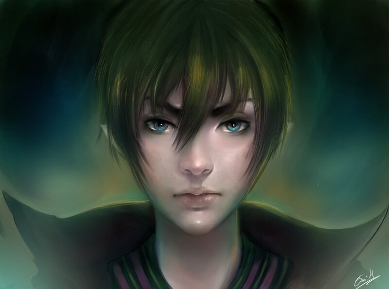 Young Elf with Blue Eyes