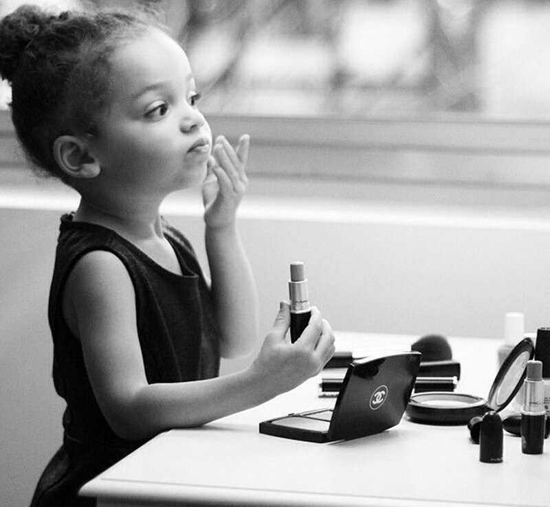 Young Girl Applying Makeup