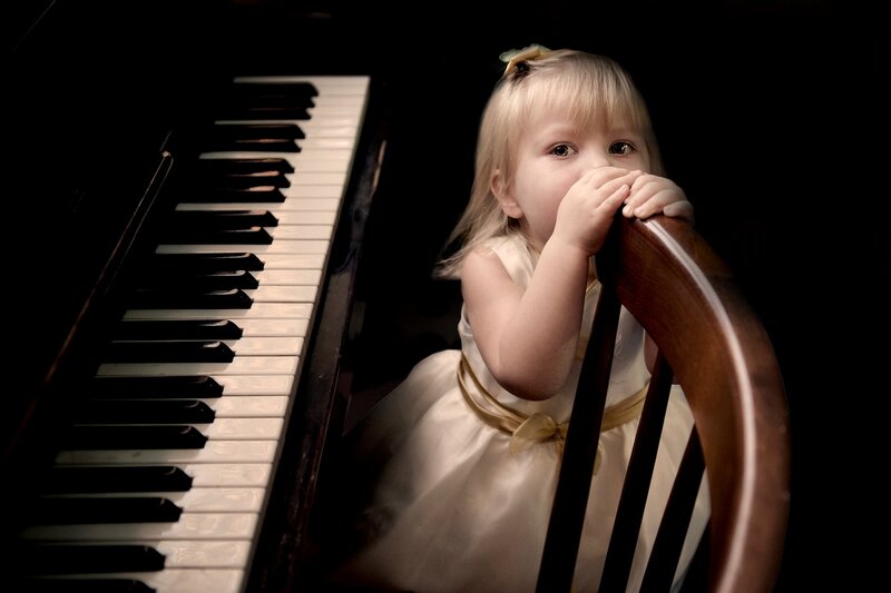 Young Girl at Piano