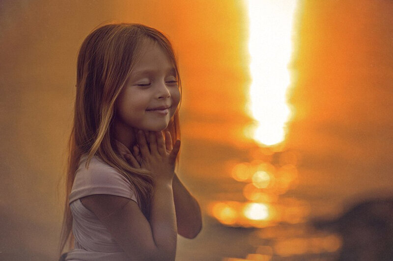 Young Girl at Sunset