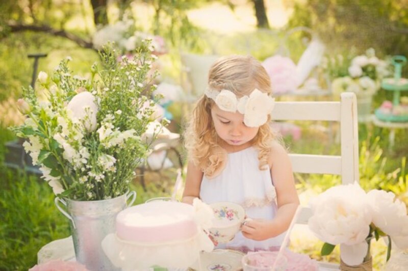 Young Girl at Tea Party