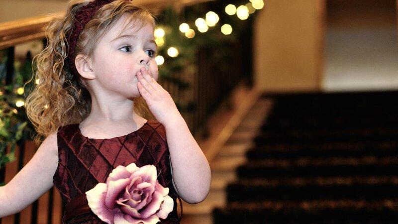 young girl in a dress
