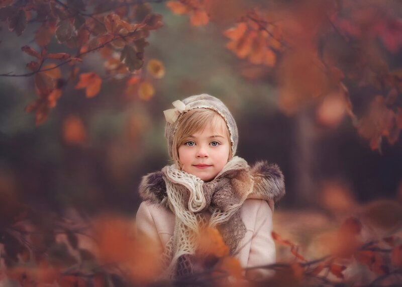 Young Girl in Autumn — Brown