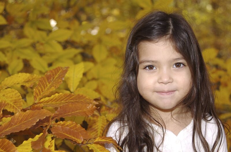 Young Girl in Autumn — Yellow