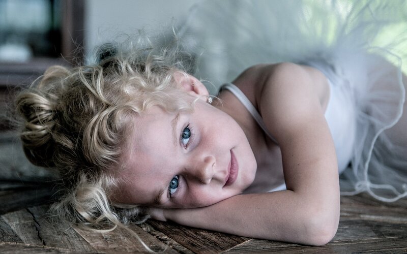 Young Girl in Ballet Outfit