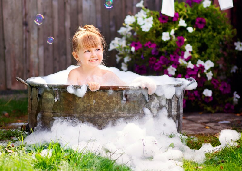 Young Girl in Bathtub