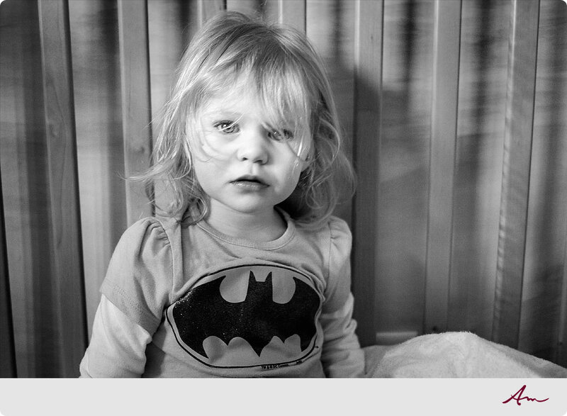 Young Girl in Batman Shirt