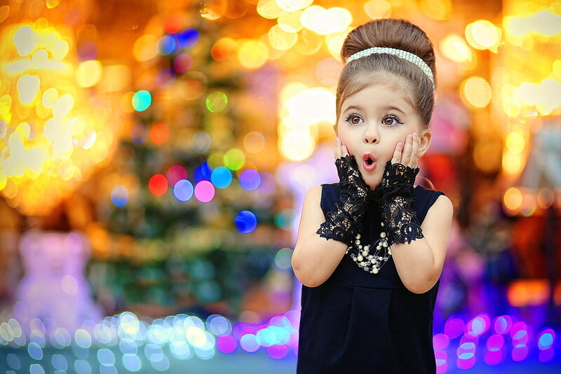 Young Girl in Black Dress