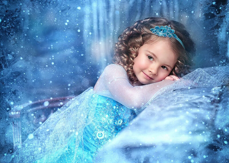 Young Girl in Blue Dress — Frosty