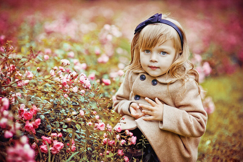 Young Girl in Coat — Pink