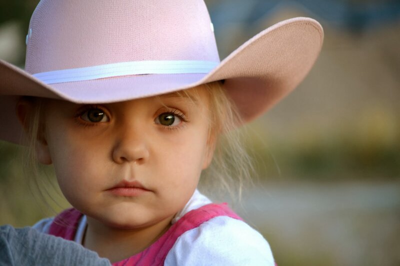 Young Girl in Cowboy Hat