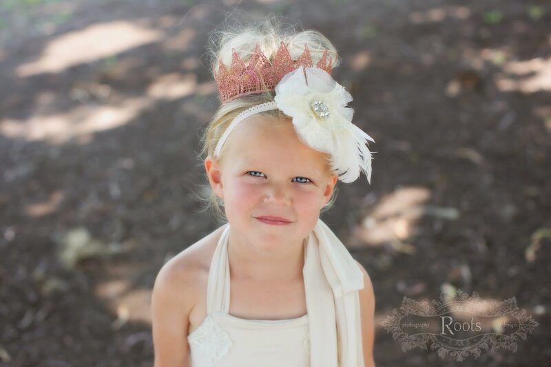 Young Girl in Crown — White
